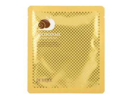 Petitfee - Gold & Snail Hydrogel Mask Pack - Hidrogelinė Veido Kaukė su Sraigių Gleivių Filtratu - 30g