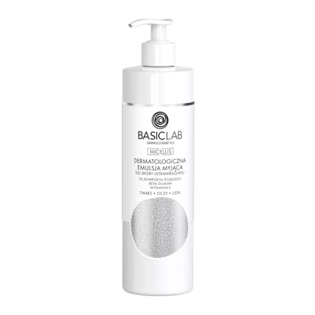 BasicLab - Micellis - Dermatologinė Valomoji Emulsija itin Jautriai Odai - 300 ml