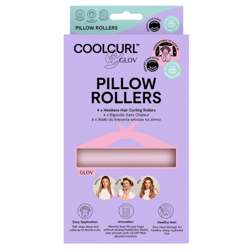 Glov - CoolCurl™ Ribbon Rollers - Šaltųjų Garbanų Formavimo Voleliai - Pink - 4vnt