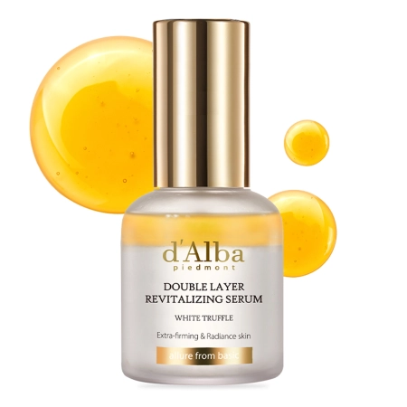 d'Alba - White Truffle Double Layer Revitalizing Serum - Atgaivinantis Veido Serumas - 30ml