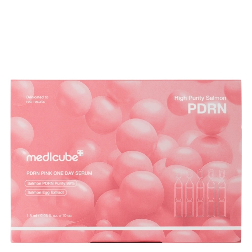 Medicube - PDRN Pink One Day Serum - Vienos Dienos Drėkinamasis Serumas su Kolagenu ir PDRN - 10vnt x 1,5ml
