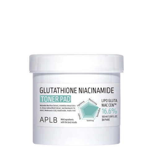 APLB - Glutathione Niacinamide Toner Pad - Šviesinančios Veido Pagalvėlės - 60vnt/100ml