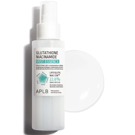 APLB - Glutathione Niacinamide Mist Essence - Šviesinanti Veido Esencija Purškalo Pavidalu - 105ml