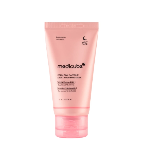 Medicube - PDRN Pink Caffeine Night Wrapping Mask - Visos Nakties Glotninamoji ir Stangrinamoji Kaukė su PDRN - 75ml