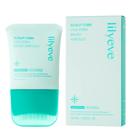 lilyeve - Scalp:Turn Cica PDRN Brush Ampoule - Ampulė nuo Pleiskanų Galvos Odai - 100ml