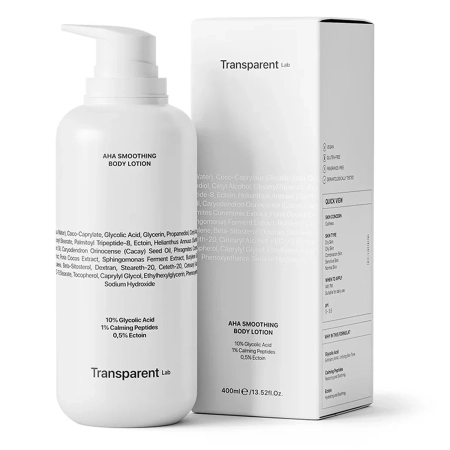 Transparent Lab - AHA Smoothing Body Lotion - Kūno Priežiūros Priemonė su Rūgštimis - 400ml