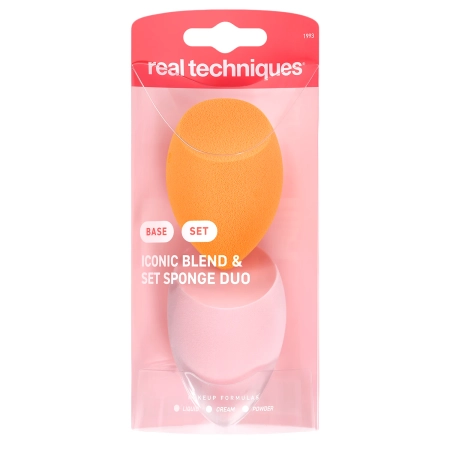 Real Techniques - Miracle Complexion Sponge & Miracle Powder Sponge - Makiažo Kempinėlė + Pudros Kempinėlė