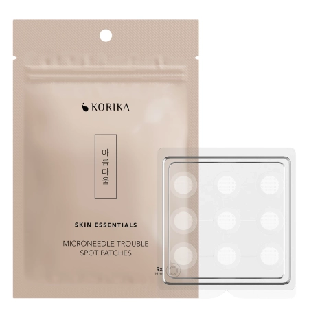 KORIKA - Skin Essentials Microneedle Trouble Spot Patches - Pleistrai nuo Odos Netobulumų su Mikroadatėlėmis - 9vnt
