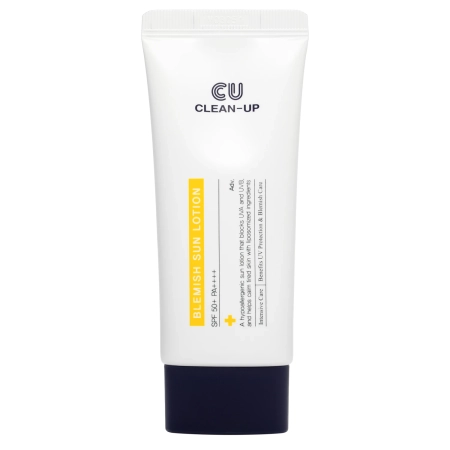 CUSKIN - Clean Up Blemish Sun Lotion SPF50+/PA++++ - Apsauginis Veido Kremas nuo Saulės - 60ml