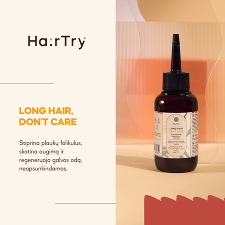 HairTry - Long Hair, Don't Care - Maitinamasis Galvos Odos Įtrynimas su Kapsuliuotu Aliejumi ir Augaliniais Ekstraktais - 100ml