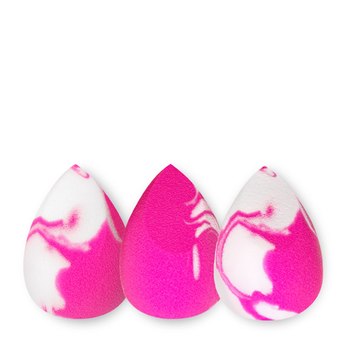 Ibra Makeup - Makeup Blender - Kempinėlių Rinkinys - Marmurinis Trio - 3vnt