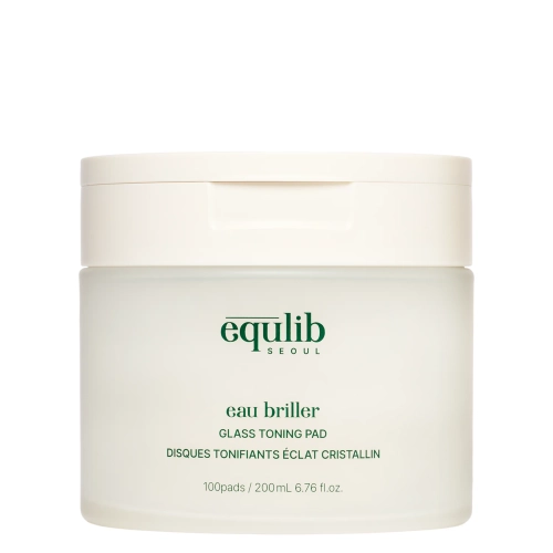 Equlib - Eau Briller Glass Toning Pad - Drėkinantys Veido Vatos Diskeliai - 100vnt/200ml