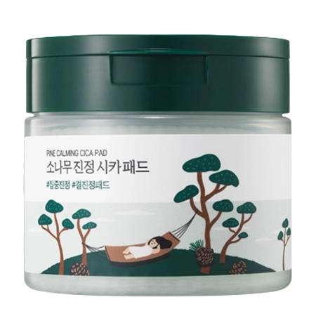 Round Lab - Pine Calming Cica Pads - švelninantys ir raminantys veido pagalvėlės - 50vnt.