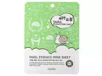 Esfolio - Pure Skin Snail Essence Mask - Lakštinė Kaukė su Sraigių Gleivėmis - 25ml