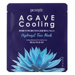 Petitfee - Agave Cooling Hydrogel Face Mask - Raminamoji ir Vėsinamoji Hidrogelinė Veido Kaukė - 32g