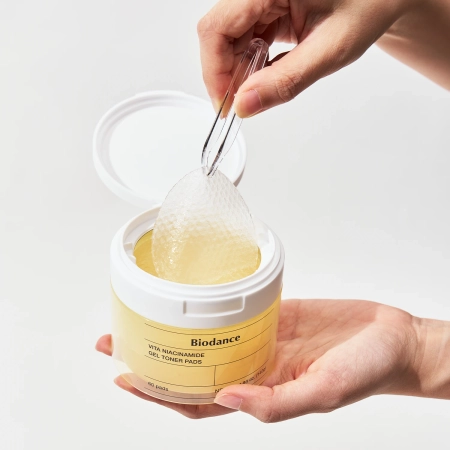 Biodance - Vita Niacinamide Gel Toner Pads - Skaistinamieji Veido Diskeliai - 60vnt