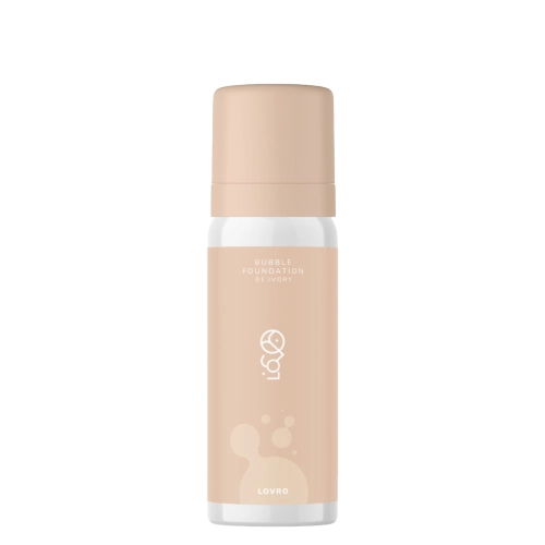 LOVRO - Bubble Foundation - Makiažo Pagrindas su Lengva Švytėjimo Suteikiančia Formule - 01 Ivory - 50ml