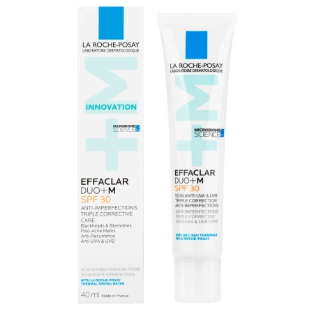 La Roche-Posay - Effaclar Duo+ SPF30 - Kremas nuo Odos Netobulumų su UV Apsauga - 40ml