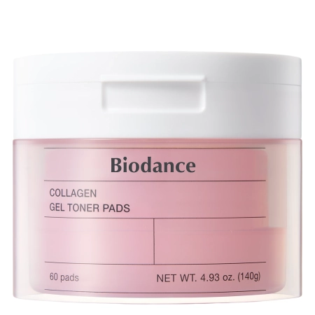 Biodance - Collagen Gel Toner Pads - Stangrinamieji Kolageno Veido Vatos Diskeliai - 60vnt