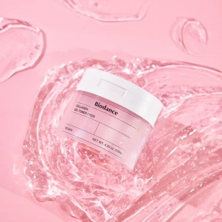 Biodance - Collagen Gel Toner Pads - Stangrinamieji Kolageno Veido Vatos Diskeliai - 60vnt