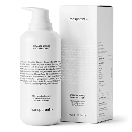 Transparent Lab - Ceramide Barrier Body Treatment - Kūno Priemonė su Keramidais - 400ml