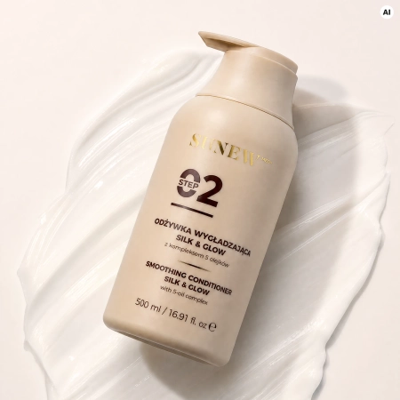 SunewMed+ - Silk&Glow Smoothing Conditioner - Glotninamasis Kondicionierius su 5 Aliejų Kompleksu - 500ml