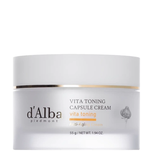 d'Alba - Vita Toning Capsule Cream - Drėkinamasis ir Šviesinantis Veido Kremas - 55g