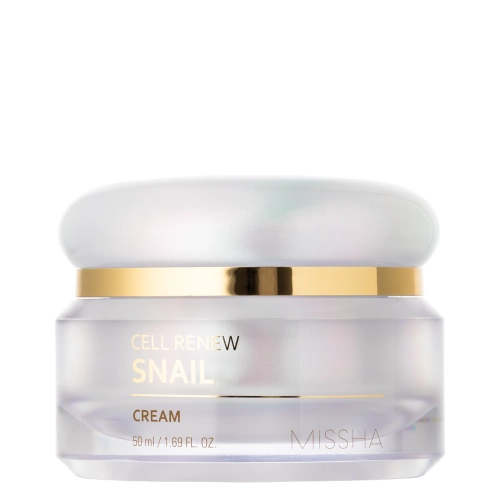 Missha - Super Aqua Cell Renew Snail Cream - Regeneruojantis Veido Kremas su Sraigių Gleivėmis - 50ml