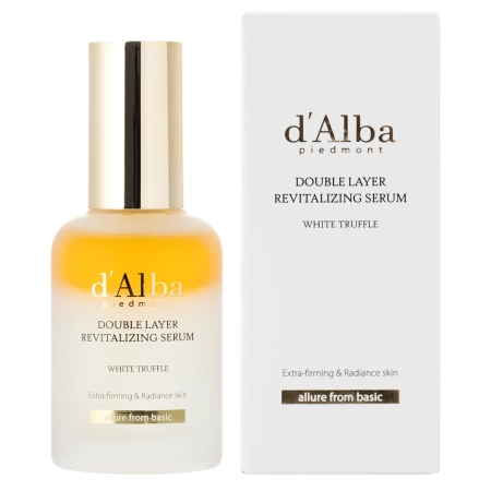 d'Alba - White Truffle Double Layer Revitalizing Serum - Atgaivinantis Veido Serumas - 50ml