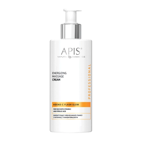 Apis - Adeno C Flash Glow - Energizuojantis Veido Masažo Kremas su Vitaminu C ir Ferulo Rūgštimi - 300ml