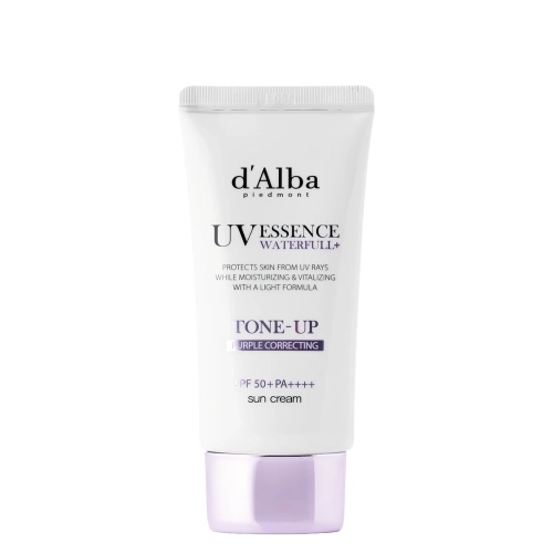 d'Alba - Waterfull Tone-Up Sun Cream SPF50+ PA++++ - Purple - Tonizuojantis Veido Kremas su Filtru - 50ml