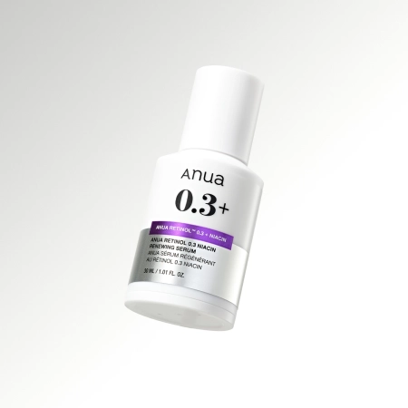 Anua - Nano Retinol 0,3% + Niacin Renewing Serum - Glotninamasis ir Šviesinantis Serumas su Retinoliu - 30ml