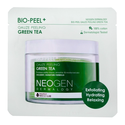 Neogen - Dermalogy Bio-Peel Gauze Peeling - Green Tea - Šveičiamasis Vatos Diskelis Veidui - 9,5ml/1vnt