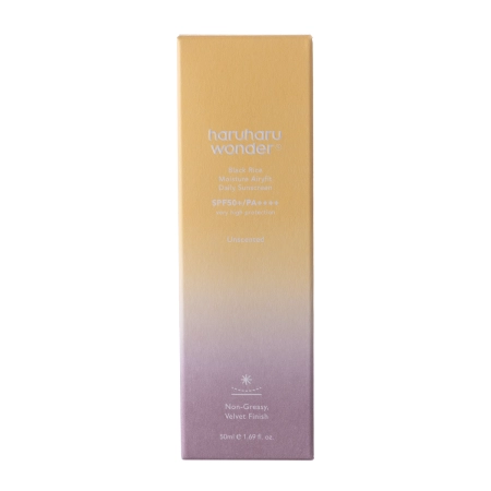 Haruharu Wonder - Black Rice Pure Mineral Relief Daily Sunscreen SPF50+/PA++++ - Drėkinamasis Veido Kremas su Fiziniais Filtrais - 50ml
