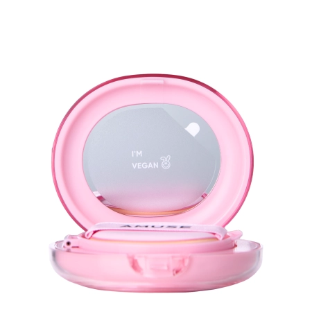 Amuse - Dew Power Vegan Cushion - Veganiškas Makiažo Pagrindas su Švytinčiu Efektu Pagalvėlėje - 02 Healthy - 15g