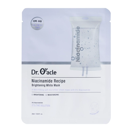 Dr Oracle - Niacinamide Recipe Brightening White Mask - Šviesinamoji Kaukė su Niacinamidu - 1vnt/25ml