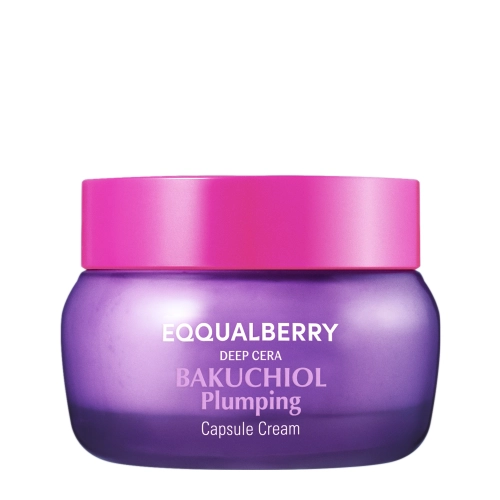 EQQUALBERRY - Bakuchiol Plumping Capsule Cream - Stangrinamasis ir Drėkinamasis Veido Kremas su Bakučioliu - 50ml