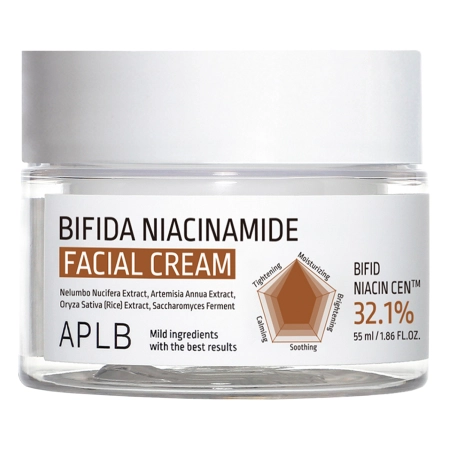 APLB - Bifida Niacinamide Facial Cream - Poras Mažinantis Kremas su Niacinamidu - 55ml