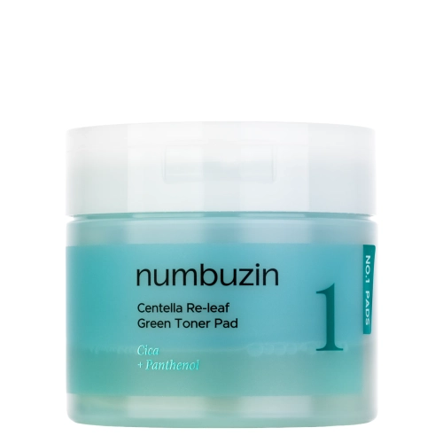 Numbuzin - No.1 Centella Re-leaf Green Toner Pad – Padeliai su Azijinės Centelės Ekstraktu – 70 vnt.