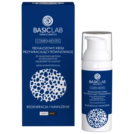 BasicLab - Regeneracija ir Drėkinimas - Trehalozės Kremas Atkuriantis Pusiausvyrą su Lengva Tekstūra - 50ml
