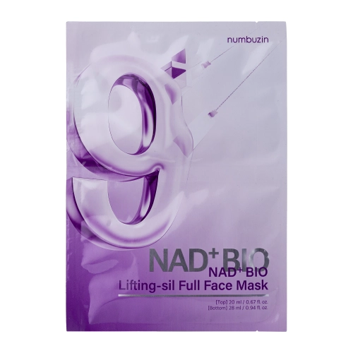 Numbuzin - No.9 NAD Bio Lifting Full Cover Facial Mask - Veido Kaukė su NAD Kofermentu - 26ml