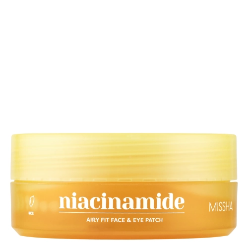 Missha - Airy Fit Niacinamide Brightening Face & Eye Patch - Šviesinantys Hidrogelio Padeliai su Niacinamidu - 60vnt