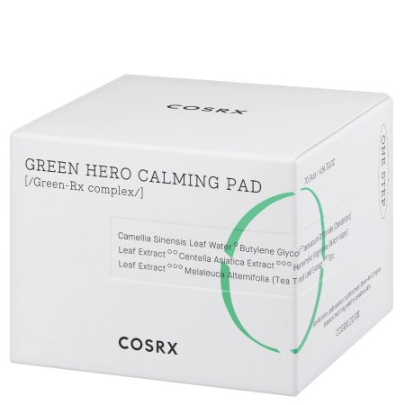 COSRX - One Step Green Hero Calming Pad - Raminamieji Veido Vatos Diskeliai - 70vnt