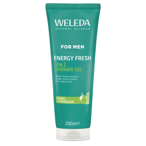WELEDA - For Men Energy Fresh 3 in 1 Shower Gel - Dušo Gelis Vyrams - 200ml