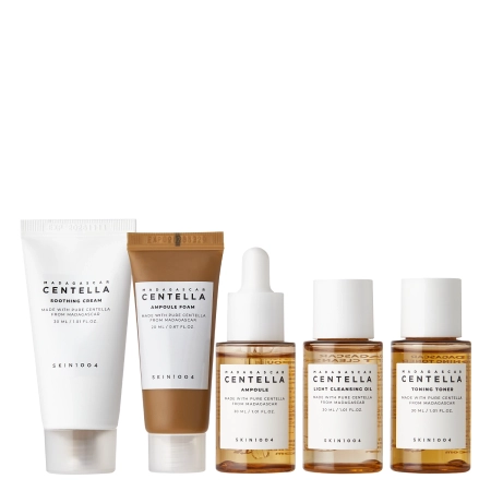 SKIN1004 - Madagascar Centella Travel Kit - Kelioninis Rinkinys su Azijine Centele - 20ml+30ml+30ml+30ml+30ml