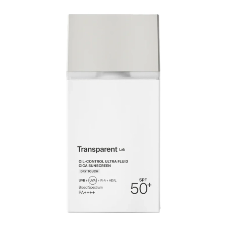 Transparent Lab - Oil Control Ultra Fluid Cica Sunscreen - Matuojantis Kremas SPF50+ - 100ml