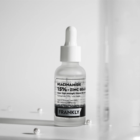 Frankly - Niacinamide 15% Zinc Beads Serum – Serumas nuo Odos Netobulumų su 15 % Niacinamidu ir Cinku – 30 ml