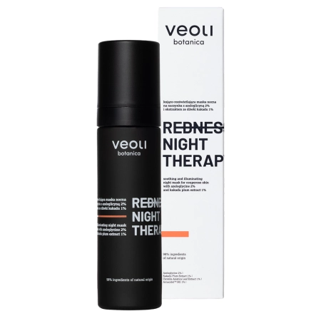 Veoli Botanica - Redness Night Therapy - Raminamoji-Skaistinamoji Naktinė Kaukė Kapiliarinei Odai - 50ml