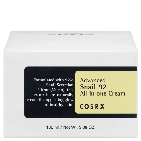 COSRX - Advanced Snail 92 All in One Cream - Universalus Kremas su Sraigių Gleivėmis - 100g