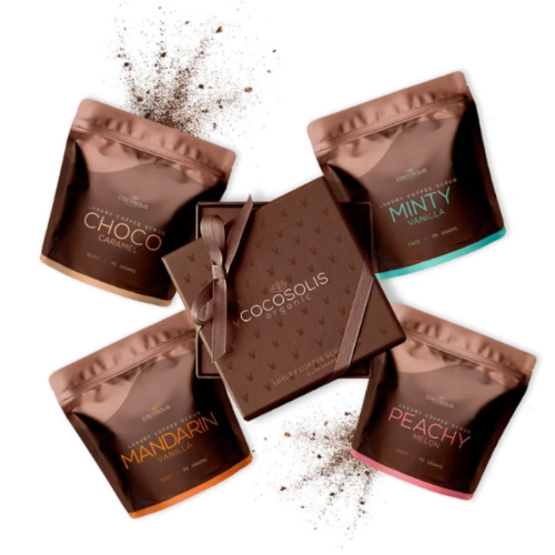 Cocosolis - Luxury Coffee Scrub Box - Kavos Šveitiklių Rinkinys - 4x70g
